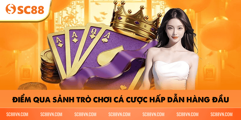 Điểm qua sảnh trò chơi cá cược hấp dẫn hàng đầu